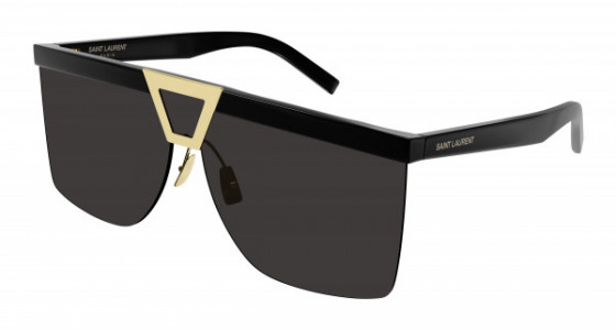 Saint Laurent SL 537 PALACE Sunglasses, 001 - BLACK with BLACK lenses