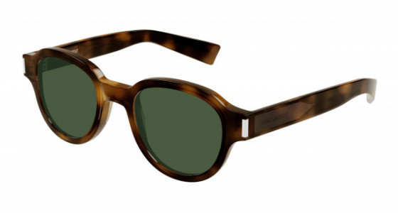 Saint Laurent SL 546 Sunglasses, 002 - HAVANA with GREEN lenses