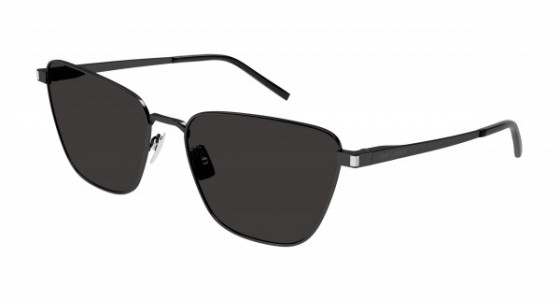 Saint Laurent SL 551 Sunglasses, 001 - BLACK with BLACK lenses