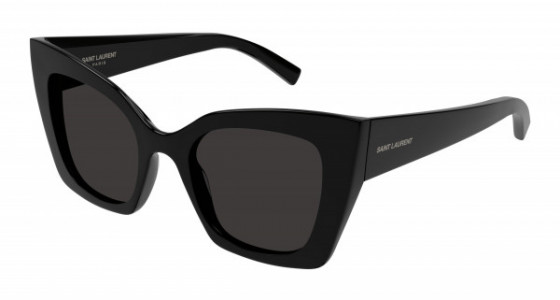 Saint Laurent SL 552 Sunglasses, 001 - BLACK with BLACK lenses