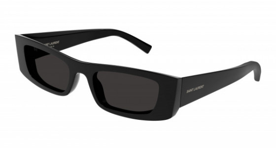 Saint Laurent SL 553 Sunglasses, 001 - BLACK with BLACK lenses