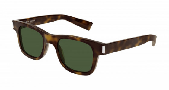 Saint Laurent SL 564 Sunglasses, 007 - HAVANA with GREEN lenses