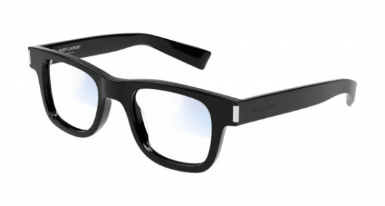 Saint Laurent SL 564 Sunglasses, 008 - BLACK with TRANSPARENT lenses