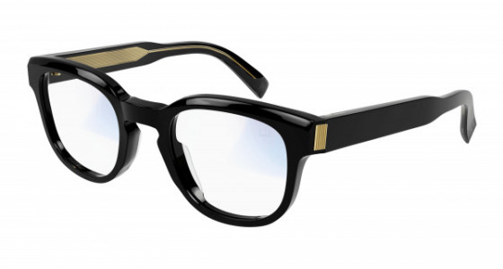 dunhill DU0003S Sunglasses, 001 - BLACK with TRANSPARENT lenses