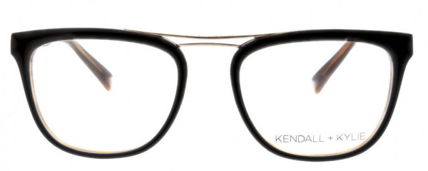 KENDALL + KYLIE KKO133 Eyeglasses, 001 Black Over Honey Tortoise/Shiny Light Rose Gold