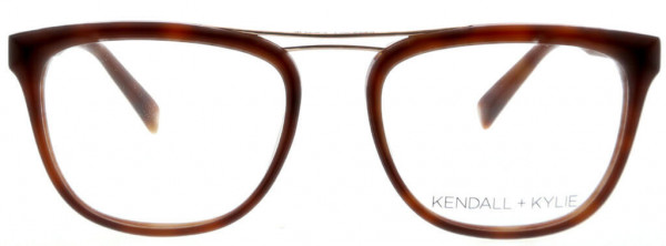 KENDALL + KYLIE KKO133 Eyeglasses, 237 Striated Honey Over Sand/Shiny Light Gold