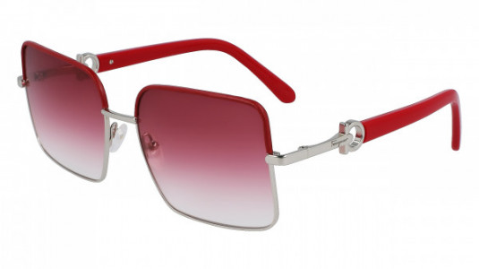 Ferragamo SF302SL Sunglasses, (049) SILVER/BURGUNDY