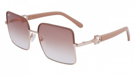 Ferragamo SF302SL Sunglasses, (685) ROSE GOLD/NUDE