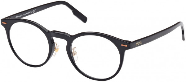 Ermenegildo Zegna EZ5249-H Eyeglasses, 001 - Shiny Black / Shiny Black