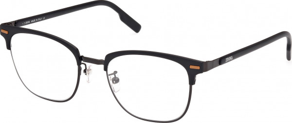 Ermenegildo Zegna EZ5250-H Eyeglasses, 002 - Matte Black / Matte Black