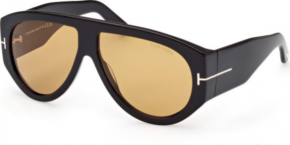Tom Ford FT1044 BRONSON Sunglasses, 01E - Shiny Black / Shiny Black