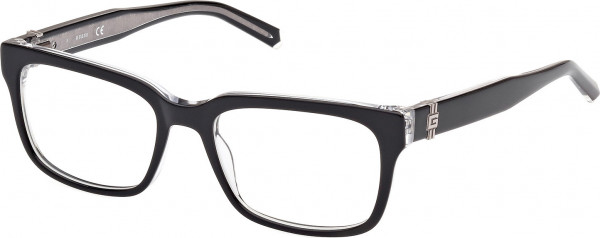 Guess GU50084 Eyeglasses, 005 - Black/Crystal / Black/Crystal
