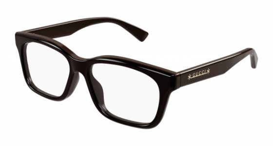 Gucci GG1177O Eyeglasses, 003 - BROWN with TRANSPARENT lenses