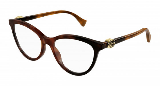 Gucci GG1179O Eyeglasses, 002 - HAVANA with TRANSPARENT lenses