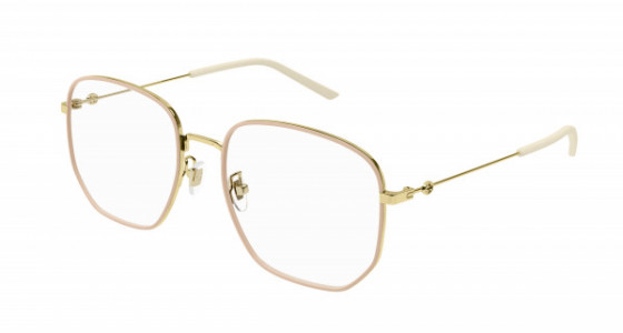 Gucci GG1197OA Eyeglasses, 002 - GOLD with TRANSPARENT lenses