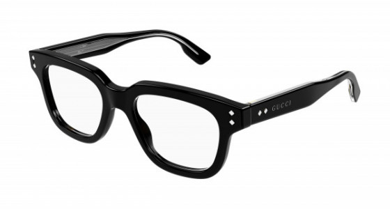 Gucci GG1219O Eyeglasses, 001 - BLACK with TRANSPARENT lenses