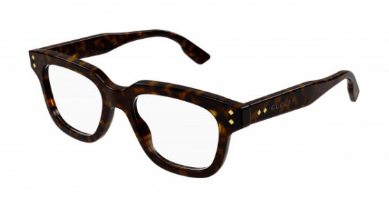 Gucci GG1219O Eyeglasses, 002 - HAVANA with TRANSPARENT lenses