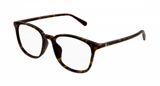 Gucci GG1230OA Eyeglasses, 001 - HAVANA with TRANSPARENT lenses