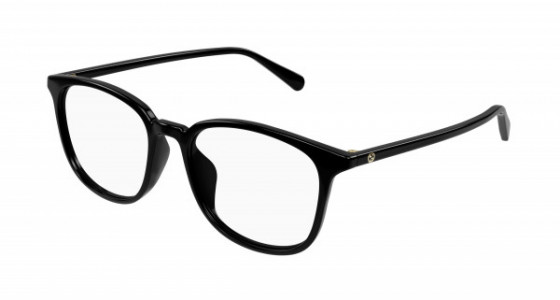 Gucci GG1230OA Eyeglasses, 002 - BLACK with TRANSPARENT lenses