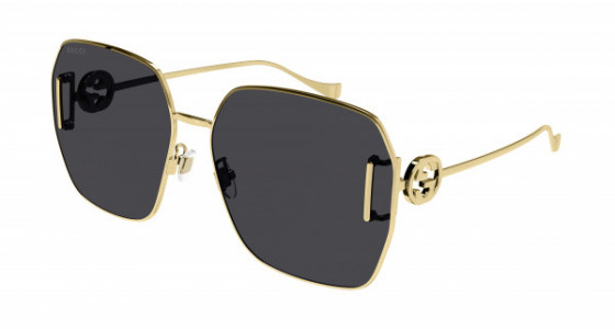 Gucci GG1207SA Sunglasses, 002 - GOLD with GREY lenses