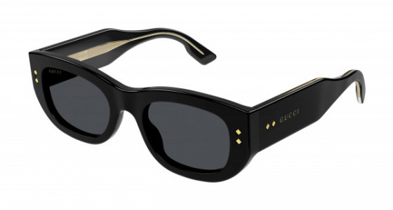 Gucci GG1215S Sunglasses, 002 - BLACK with GREY lenses