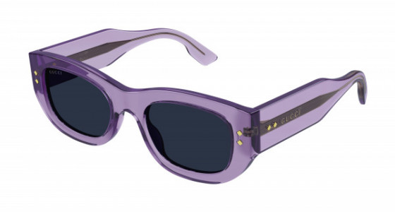 Gucci GG1215S Sunglasses, 003 - VIOLET with BLUE lenses