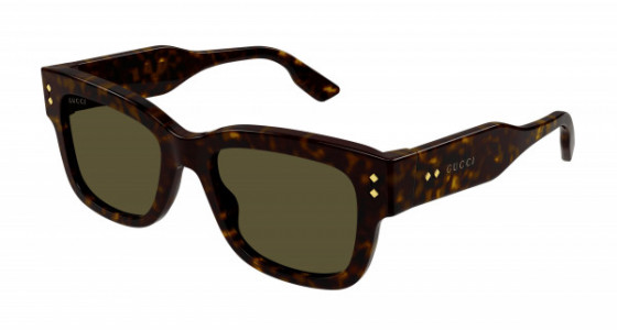 Gucci GG1217S Sunglasses, 002 - HAVANA with GREEN lenses