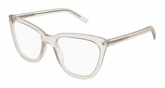 Saint Laurent SL 548 SLIM OPT Eyeglasses, 004 - BEIGE with TRANSPARENT lenses
