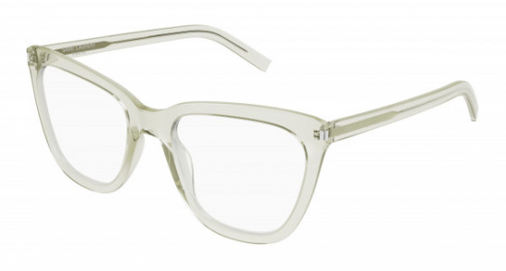 Saint Laurent SL 548 SLIM OPT Eyeglasses, 005 - GREEN with TRANSPARENT lenses