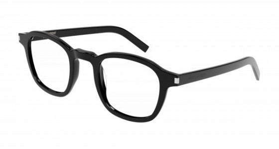 Saint Laurent SL 549 SLIM OPT Eyeglasses, 001 - BLACK with TRANSPARENT lenses