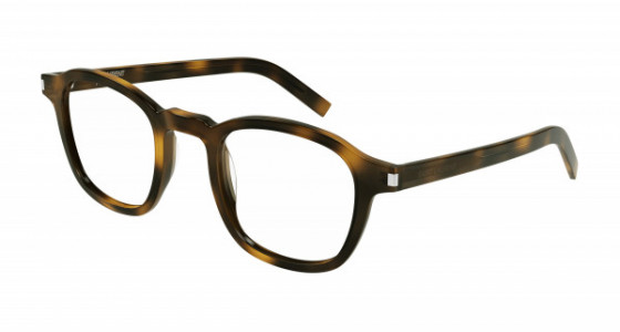 Saint Laurent SL 549 SLIM OPT Eyeglasses, 002 - HAVANA with TRANSPARENT lenses
