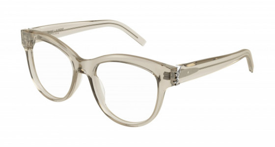 Saint Laurent SL M108 Eyeglasses, 008 - BEIGE with TRANSPARENT lenses