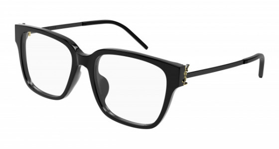 Saint Laurent SL M48O_A/F Eyeglasses, 001 - BLACK with TRANSPARENT lenses