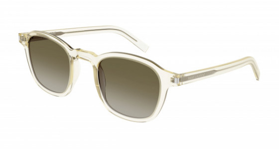 Saint Laurent SL 549 SLIM Sunglasses, 007 - YELLOW with BROWN lenses