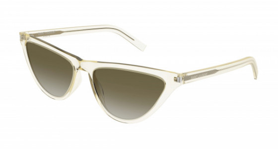 Saint Laurent SL 550 SLIM Sunglasses, 005 - YELLOW with BROWN lenses