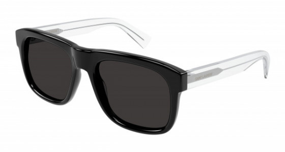 Saint Laurent SL 558 Sunglasses, 001 - BLACK with CRYSTAL temples and BLACK lenses