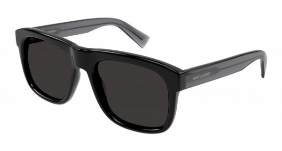 Saint Laurent SL 558 Sunglasses, 003 - BLACK with GREY temples and BLACK lenses
