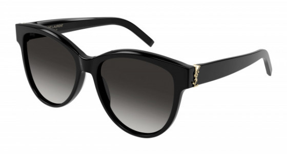 Saint Laurent SL M107 Sunglasses, 002 - BLACK with GREY lenses