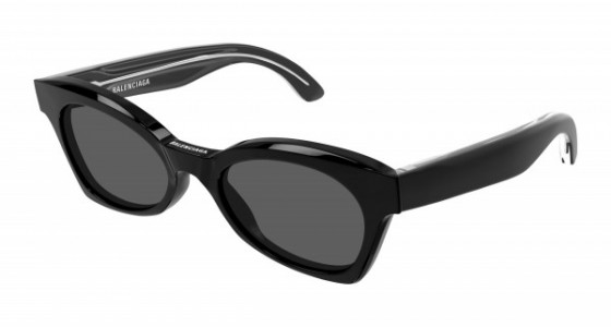 Balenciaga BB0230S Sunglasses, 001 - BLACK with GREY lenses