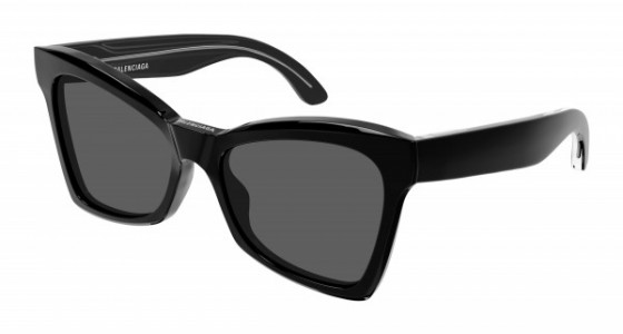 Balenciaga BB0231S Sunglasses, 001 - BLACK with GREY lenses