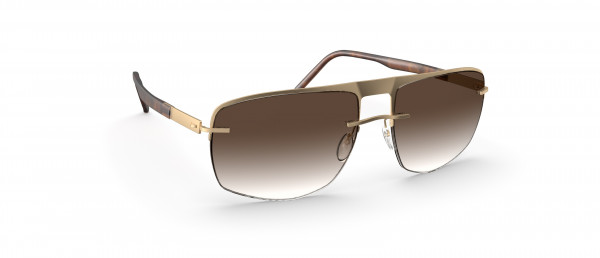 Silhouette Accent Shades 8738 Sunglasses, 7530 Classic Brown Gradient