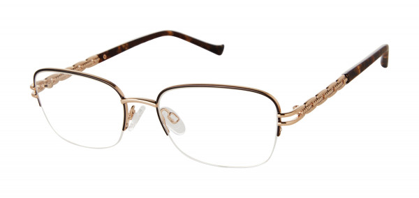 Tura R701 Eyeglasses, Brown/ Gold (BRN)
