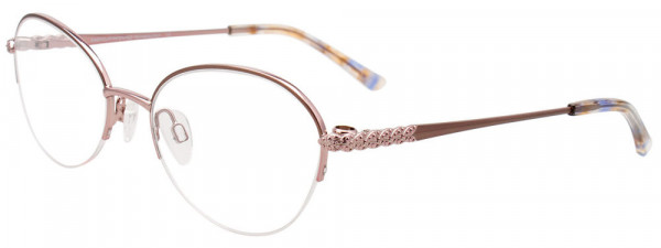 EasyClip EC660 Eyeglasses, 010 - Pink Gold & Light Brown