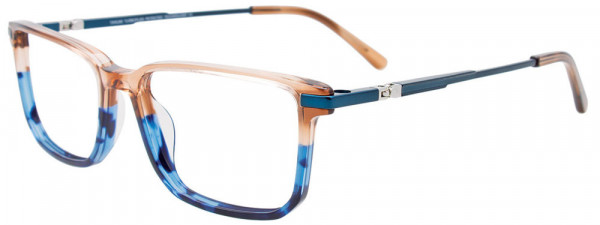 Takumi TK1233 Eyeglasses, 010 - Crystal Light Brown & Blue