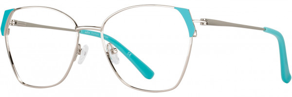 Adin Thomas Adin Thomas 588 Eyeglasses, 2 - Chrome / Turquoise