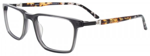 EasyClip EC634 Eyeglasses, 090 - Black Transparent