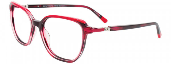 EasyClip EC669 Eyeglasses, 030 - Transparent Dark Red & Red
