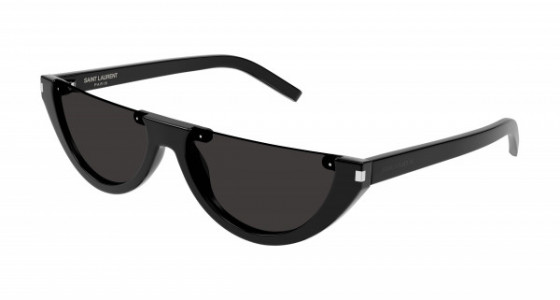 Saint Laurent SL 563 Sunglasses, 001 - BLACK with BLACK lenses