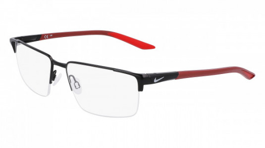 Nike NIKE 8054 Eyeglasses, (006) SATIN BLACK/MATTE TEAM RED