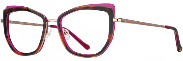 Cinzia Designs Cinzia Ophthalmic 5159 Eyeglasses, 3 - Tortoise / Fuchsia / Rose Gold